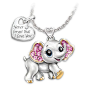 Never Forget I Love You Pendant Necklace (Moving feet and ears.)