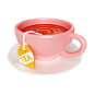 Teabag In A Cup 3D Icon