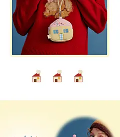 VANWALK lucky house 手工卡通可爱挂绳零钱包少女迷你收纳小包包-tmall.com天猫