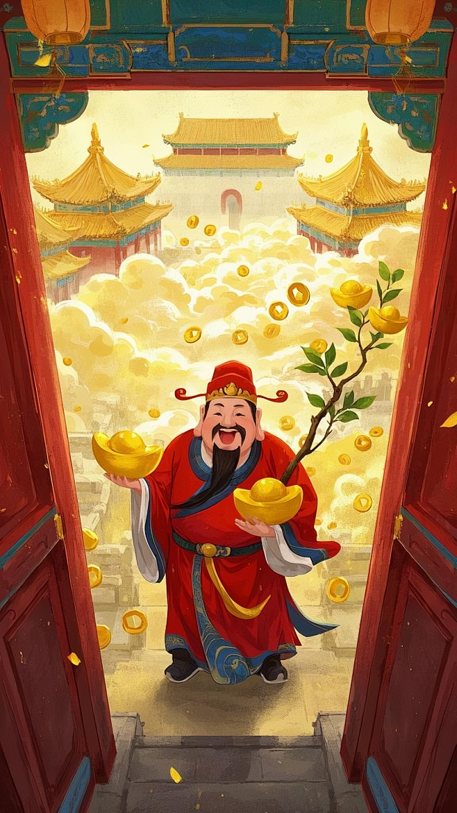 财神到，接财神，初五迎财神 (1)
