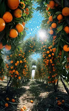 简约水果果树素材图AI图