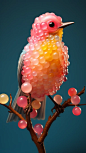 bird made of bubblegum
