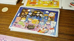 现货薄荷兔手帐韩国thomas lee 猫咪面包屋和花园卡片插画ins装饰-淘宝网