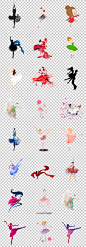 0503舞蹈插画跳舞的女孩芭蕾舞天鹅湖卡通手绘跳舞素材免抠