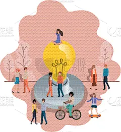 电灯泡,性格,人群,头像,可爱的,白色,创造力,黄色,人,闪亮的