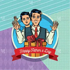 幸福,贺卡,父亲节,可爱的,请柬,家庭,父母,父亲,节日,问候