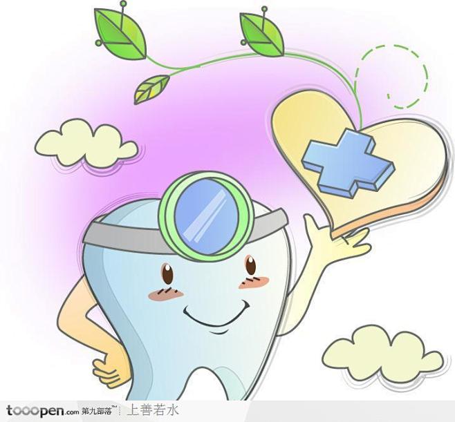 牙齿健康矢量特写