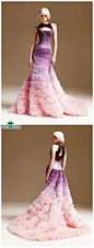 环球家居：范思哲的紫色渐变粉色礼服~真美！！！