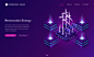 Clean energy, modern power engineering website Free Vector