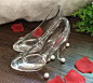 灰姑娘的水晶鞋高跟玻璃鞋装饰品透明摆件创意生日礼物纪念成人礼-淘宝网