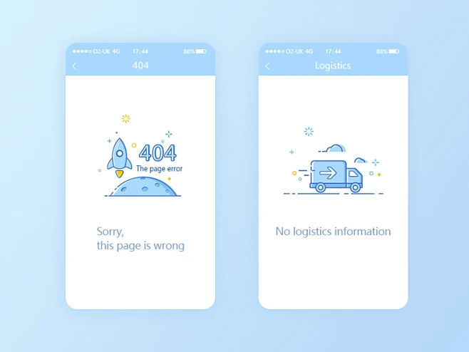 描边风缺省页设计