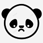 悲伤的熊猫展示品特征图标 标识 标志 UI图标 设计图片 免费下载 页面网页 平面电商 创意素材