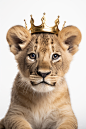 AI绘画_Prompts_Corrie_a_close_up_view_of_a_lion_cub_wearing_a_crown_against_a__16738aa4-c8e2-41d3-95a1-65220cc206ac_xpanx.com