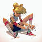 Sporty Moon, Max Grecke : Sailor Moon redesign done for the character design challenge on Facebook.