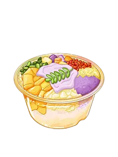 手绘芋泥冰