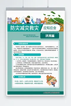 防灾减灾救灾应知应会宣教海报