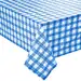 亚马逊爆款新款蓝白格纹主题pe一次性桌布防水派对桌布背景布