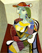 1937 Portrait de Marie-Th淇藉e西班牙画家巴勃罗毕加索抽象油画人物人体油画装饰画装饰素材免费下载-千图www.58pic.com    sdjkslk@北坤人素材