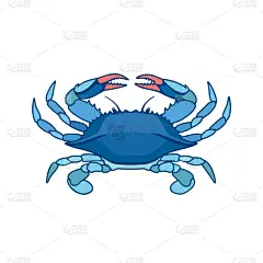 蓝蟹,高雅,水彩画,活力,水彩画颜料,渔业,背景分离,打印单据,螃蟹,大西洋