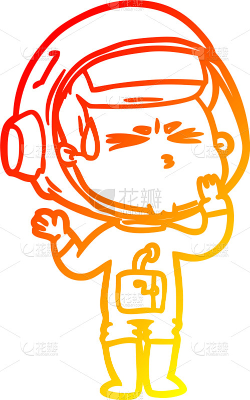 热,山,压力,铅笔画,卡通,男人,太空,...