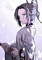 #鬼灭之刃#
蝴蝶忍与祢豆子，第一张的忍姐有点胖
p：76893046 ​​​​