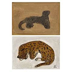 金钱豹 常玉 法式现代艺术小众抽象装饰画布打印画芯贴画背胶海报-淘宝网