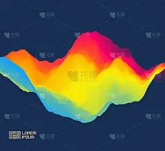抽象波浪背景横幅，传单，书封面，海报。动态效果。矢量插图。设计模板。