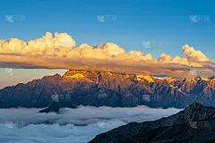 美丽的风景在浙江山脉-四川，中国