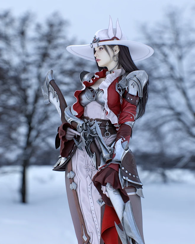 a female Gunner-花瓣网