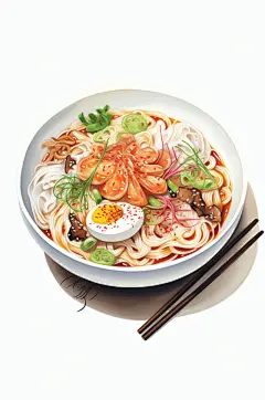 AI数字艺术手绘美味腊八节腊八面插画