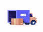 货运卡车插画货运卡车插画插画运输物流车包裹包裹卡车发货