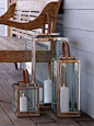 Stainless and Leather Lanterns: 