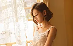 日系短发美女唯美写真集电脑高清壁纸-55壁纸网