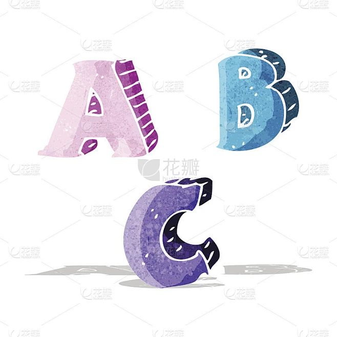 卡通ABC字母素材-花瓣网