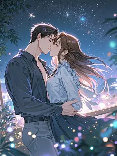 现代都市-情侣-夜晚-星空-拥吻        设计请认准我们淘宝搜索 @独角兽封面设计 (5)