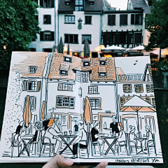 微笑改变世界采集到插画-卤猫-平涂肌理-油画棒