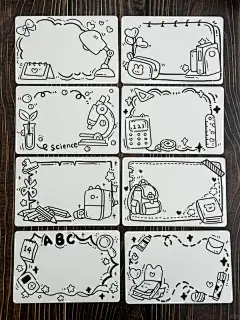 简笔画｜学习类手帐·手抄报·黑板报百搭边框_1_DayDay爱画画_来自小红书网页版