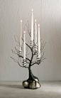 Wire tree candle holder