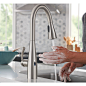 MOEN Essie Touchless Single-Handle Pull-Down Sprayer Kitchen Faucet with MotionSense Wave and Power Clean in Chrome-87014EWC - The Home Depot