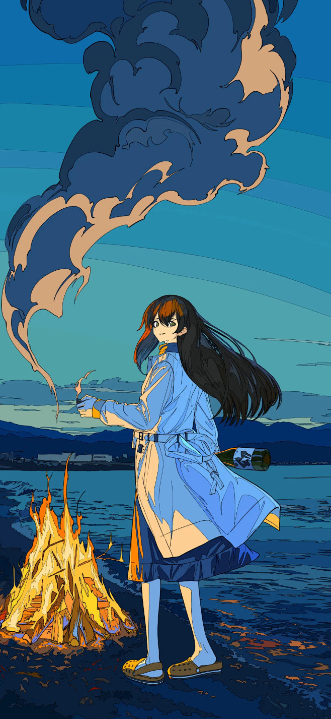 插画焦糖味的复古风日系插画光影真的厉害