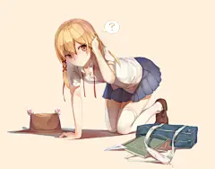  p站 二次元 插画 少女 头像 原创 私のリボン、見ましたか？ 东方project 洩矢諏訪子 制服 画师：幻象黑兔 id=43634859