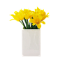 PNG免扣 透明素材 白色花瓶 黄色百合