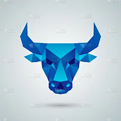 公牛,动物头,非凡的,几何形状,概念,肖像,壁纸,动物,进攻