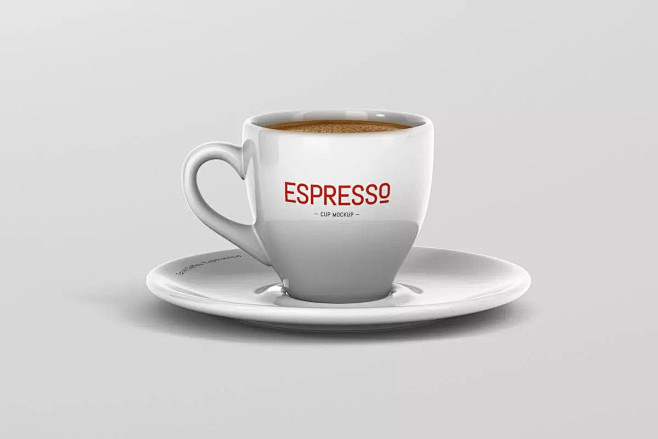 卡布奇诺浓品牌咖啡杯样机 Espress...