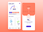 Stay Healthy - Workout Tracker App hand lettering orange adobe xd design ux ui minimal minimalism flat bicycle water walking running fitness app workout app workout fitness app health app healthy