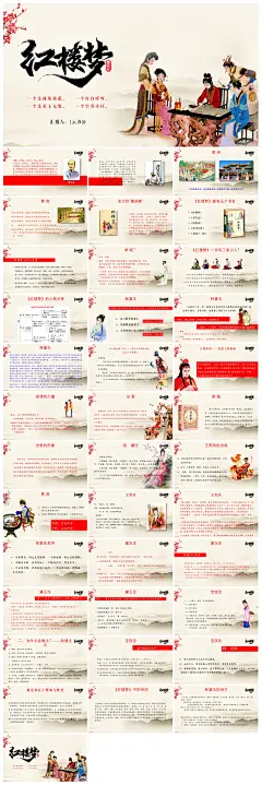 红楼梦名著读书阅读分享读后感课件PPT