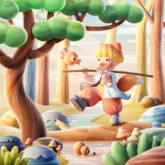 3D artwork c4d carto...