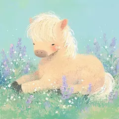 可爱动物生肖花海系列头像插画㈡ - 小红书