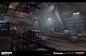 Wolfenstein Youngblood - Transporthalle 2, Michael Tran : The second transporthalle where maintainance work are being done to the huge robots in the game.

_
My main responsibilities was to take the greyboxed architecture pass and finalize the art for the