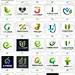 天然环保自然绿叶树木字母组合商标logo标志ai矢量平面设计素材图-淘宝网